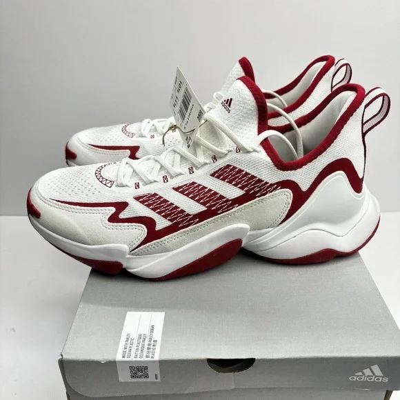 Adidas Impact FLX Men's US 10.5/Women's 11.5 White/Red Training Athletic Sneaker